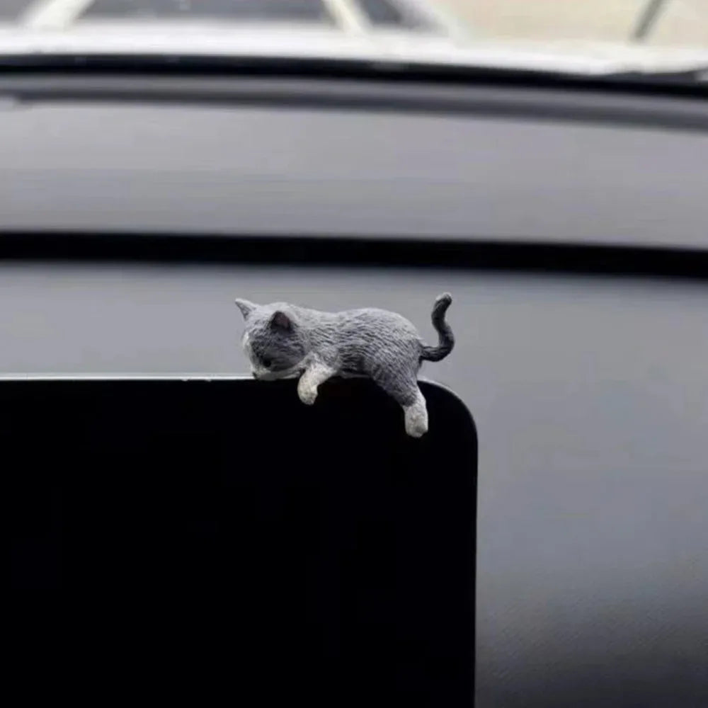 Funny Sleeping Cats Car Dashboard Ornament Adorable PVC Decoration For Car Interior Funny Dashboard Figurine Auto Accessories