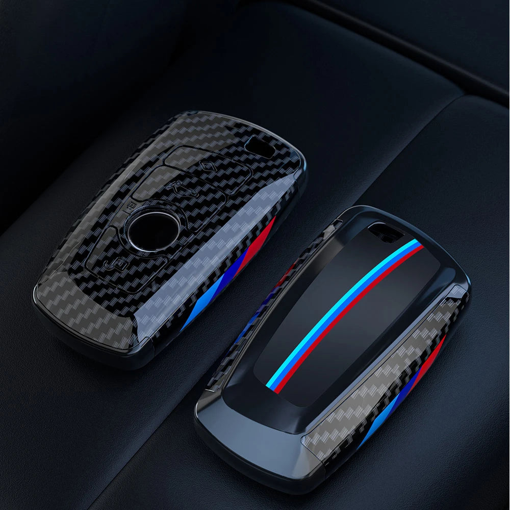 Carbon Sporty ABS Car Key Cover Case Holder Shell Bag For F30 F20 M3 M5 F10 F18 F22 F01 X3 X4 F06 F02 Keychain Accessories