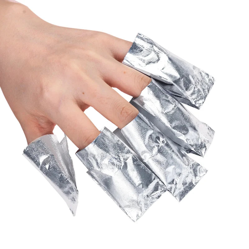 50/100/200/500/1000pcs Bag Aluminium Foil Nail Art Soak Off Polish Nail Removal Wraps Towel Gel Remover Manicure Tools