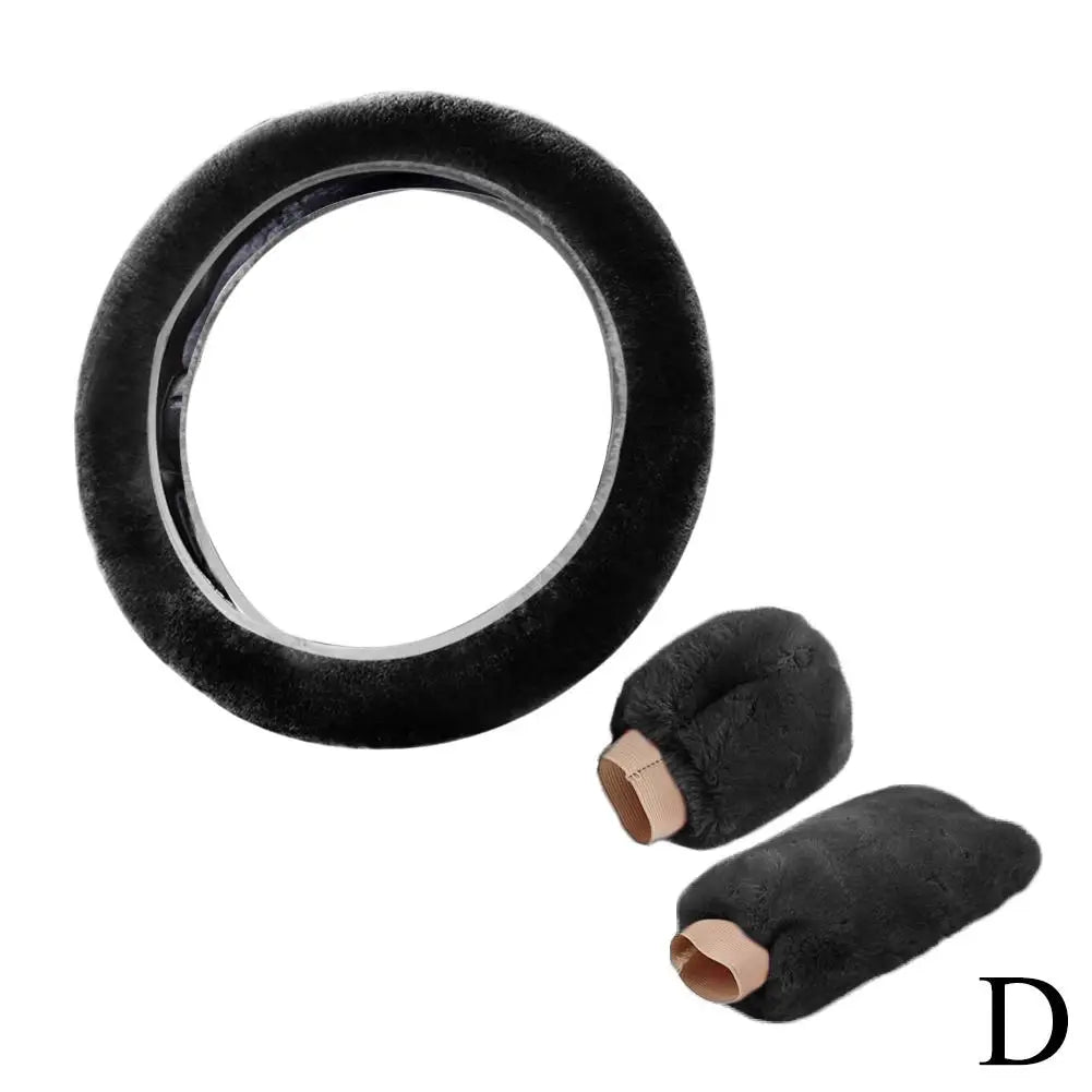 Super Soft Plush Car Steering Wheel Cover Universal Steering-Wheel On Auto The Faux 37/38cm Handlebar Fur Warm K4I7