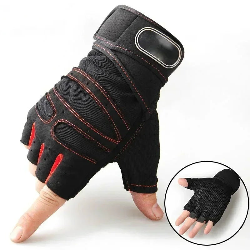 Fitness Half-finger Gloves Sports Exercise Men Women Protective Anti-slip Wrist Guard Barbell Cycling Equipment Training Gloves