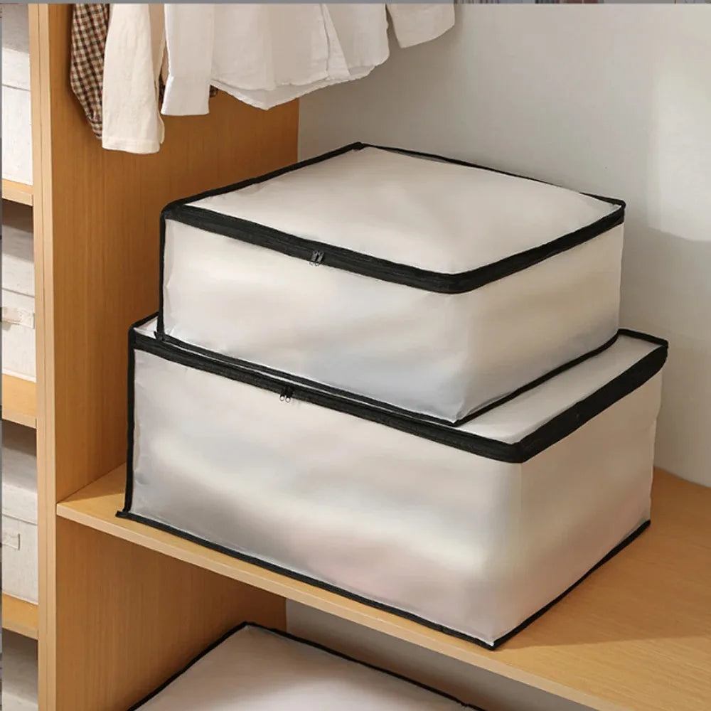1-2Pcs Underbed Storage Bag Foldable Large Capacity Waterproof Dustproof Clothes Quilt Blanket Wardrobe Closet Organizer