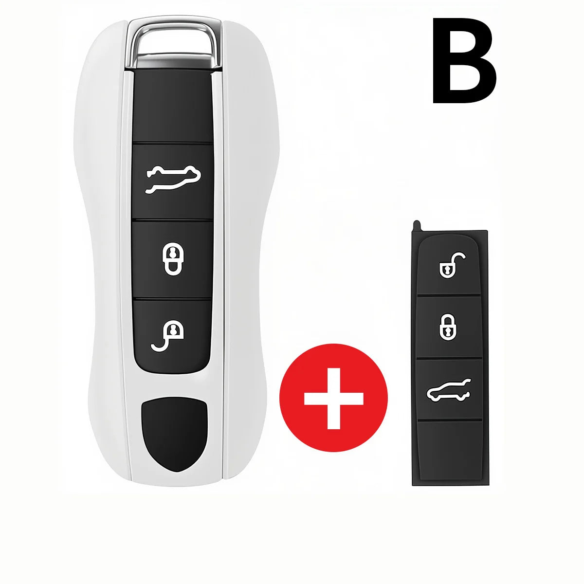 For Porsche Panamera Carrera Macan Boxster Cayman Cayenne Taycan 911 970 981 991 Car Smart Remote Key Case Fob Covers Set Shell