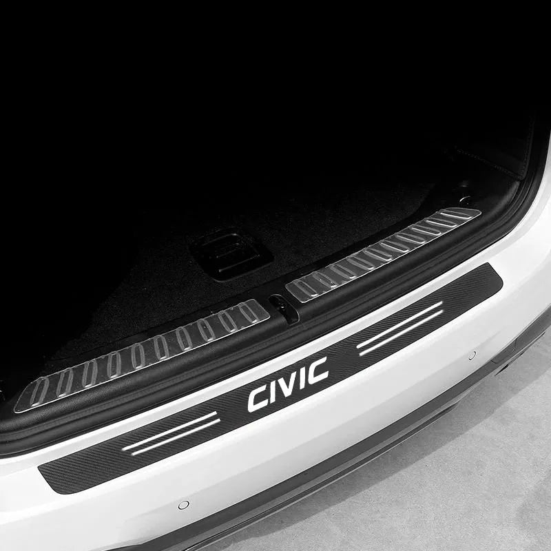 Carbon Fiber Car Door Threshold Sticker Auto Trunk Protective Strip for Honda CIVIC Logo 10th 11th 8th 2025 2023 Accessories