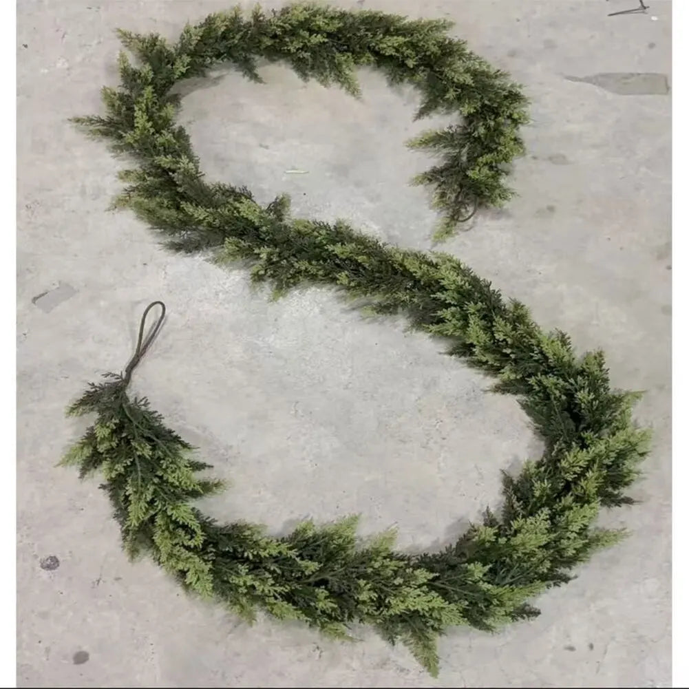 Artificial Cedar Garland with Dense Flexible Branches Realistic Greenery Pine for Holiday Home Decoration 120 to 270cm