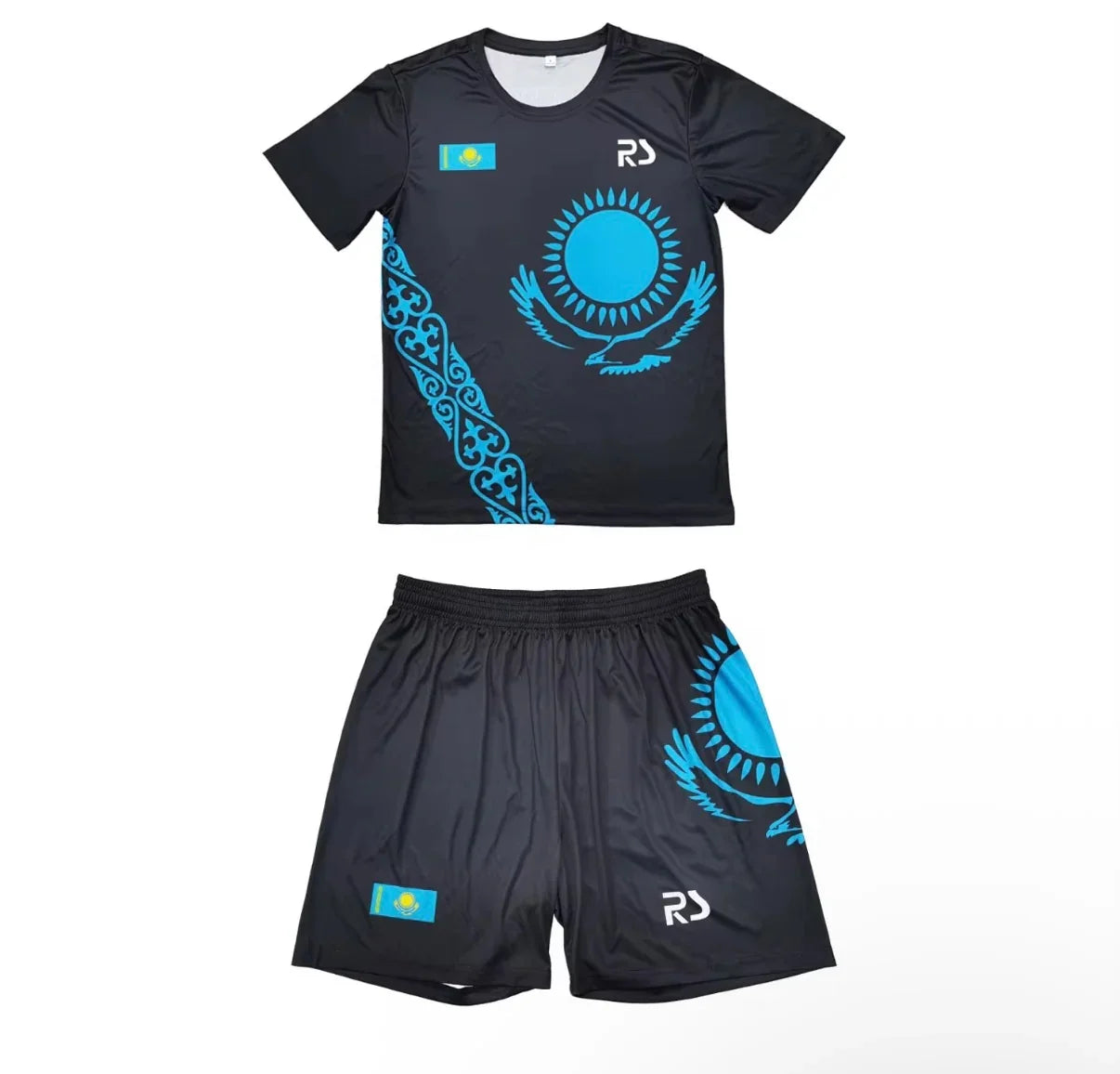 2026 New Men World Wrestling Team Sportswear Set Short Sleeve T Shirt and Shorts for Workout Lightweight Moisture Wicking