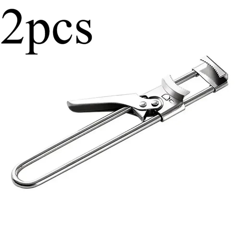 1/2Pcs Heavy Duty Stainless Steel Adjustable Multi Function Labor Saving Bottle Jar Can Opener Easy Grip Kitchen Tool Accessorie
