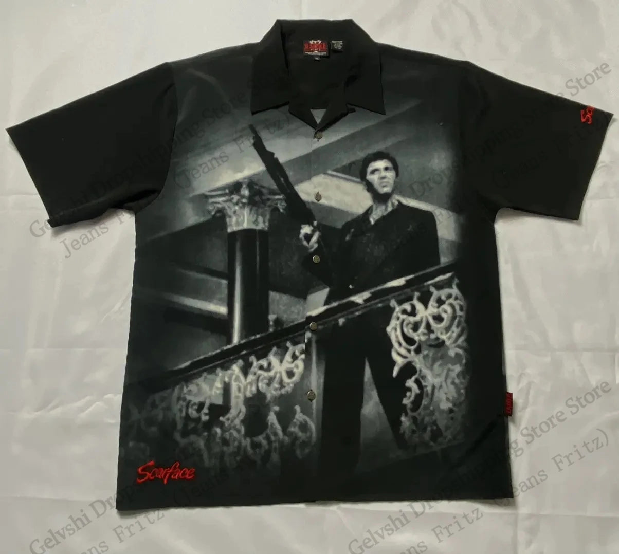 Hot Movie Scarface Hawaiian Shirt Tony Montana 3d Print Shirt Men Women Fashion Short Sleeve Casual Shirts Blouse Elastic Shirt