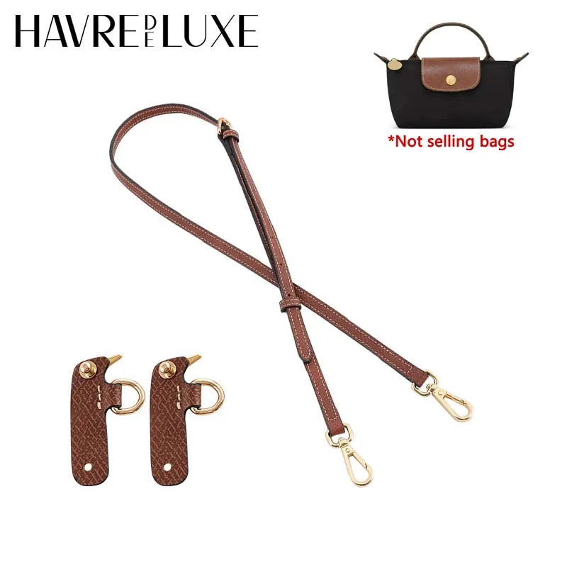 Mini Bags Leather Shoulder Strap Kit Fit For Longchamp Mini Pouch Adjustable Crossbody Small Bag Accessories