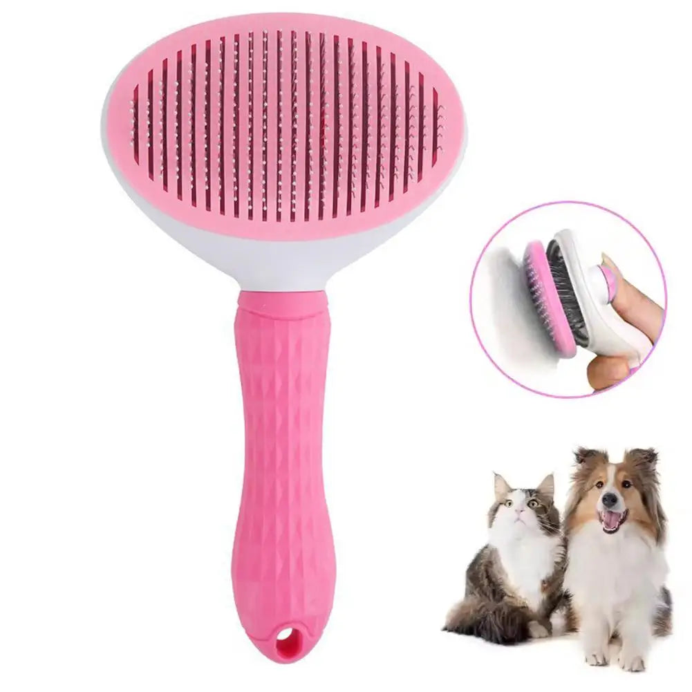 Pet Dog Brush Cat Comb Self Cleaning Pet Hair Remover Brush For Dogs Cats Grooming Tools Pets Dematting Comb Dogs Accessories
