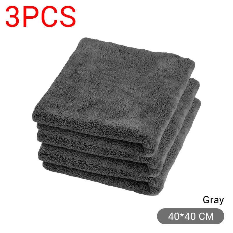 40X40cm Premium Microfiber Towels Car Care Washing Thicken Towel Car Detailing Drying Cloth Cleaning Tool Auto Wash Accessories