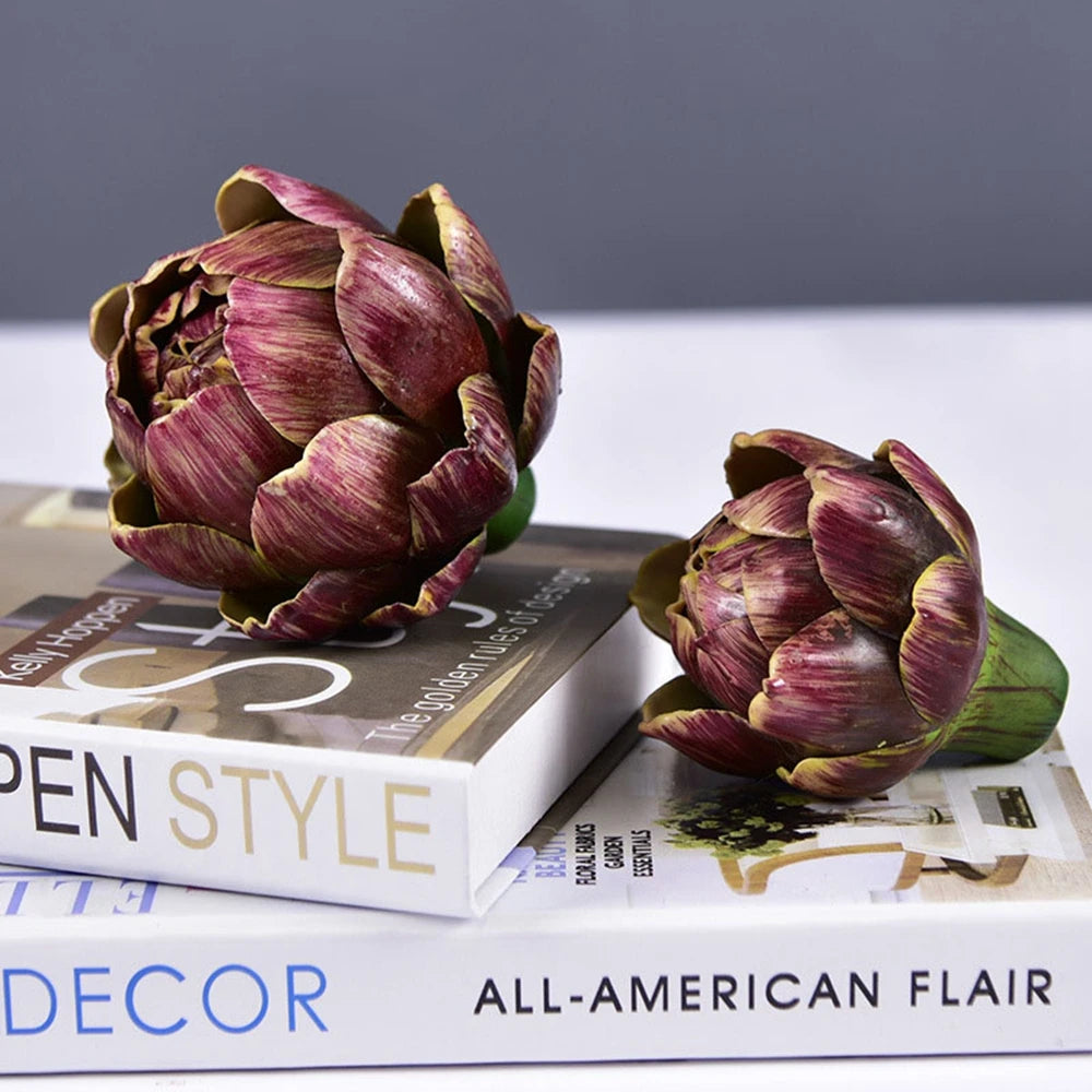 artificial plant green home kitchen vase filler artificial artichoke artificial decorations home decorations faux artichokes