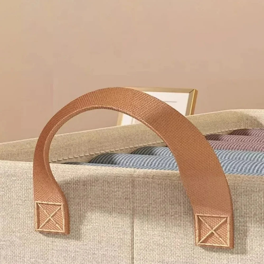 1pc Foldable Fabric Storage Box for Home Use Wardrobe Organizer for Clothes and Pants Layered Storage Solution
