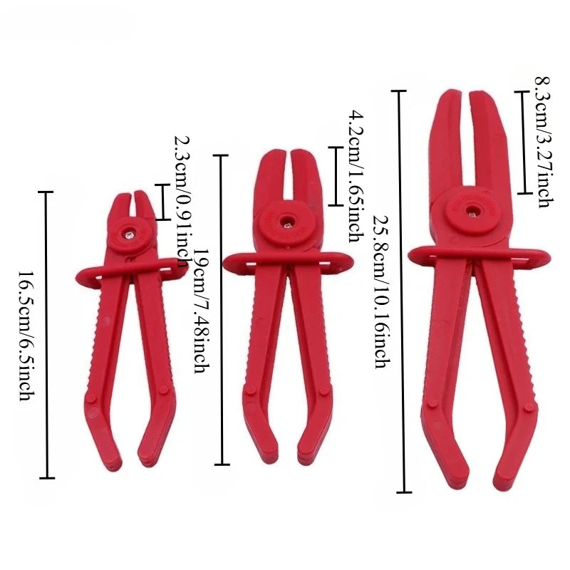 3-piece Set of Plastic Oil Pipe Cutting Pliers, Oil Pipe Sealing Pliers, Oil Pipe Clamping Tools Tools Set