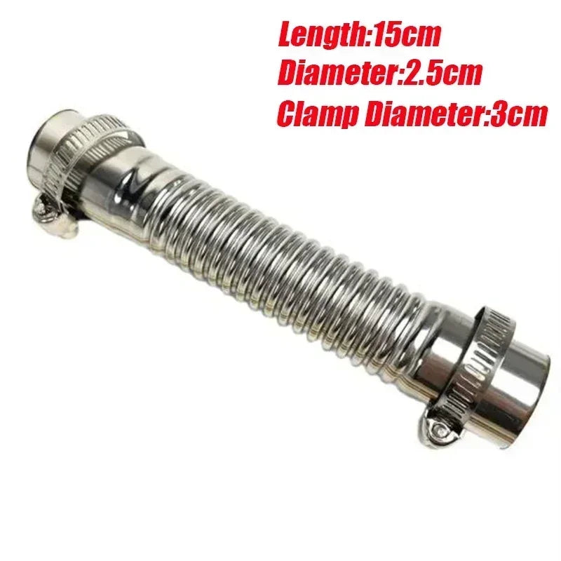 60cm - 300cm 24mm Double Layer Exhaust Pipe Air Diesel Parking Heater Stainless Steel Tube Gas Vent Hose For Car Caravan Camper