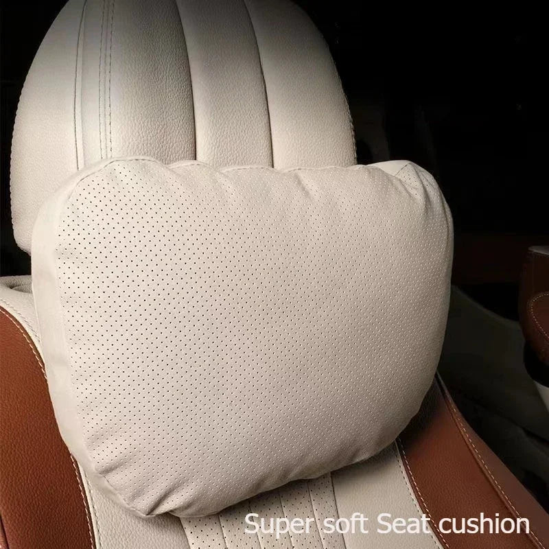 S-level Headrest Neck Pillow Car Seat Waist Pillow Super Soft Protector Neck Compatible For Tesla Audi Benz BMW Cars Interior