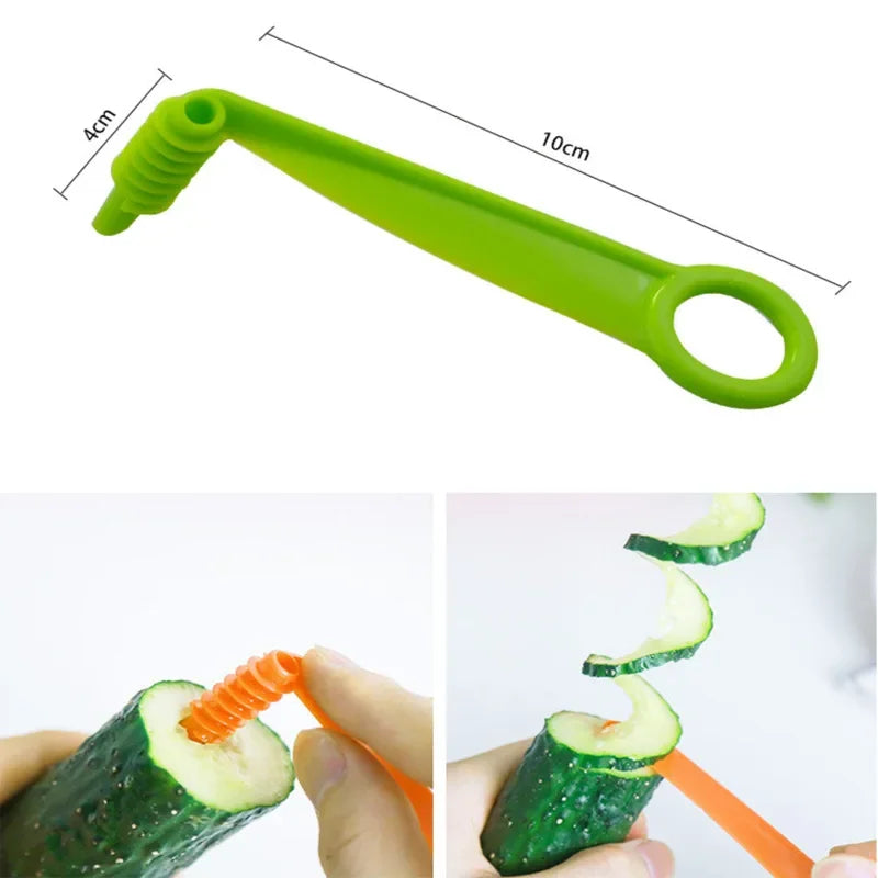 Rotate Potato Slicer Stainless Steel Plastic Vegetable Tools Creative Kitchen Gadgets Twisted Potato Slice Cutter Spiral