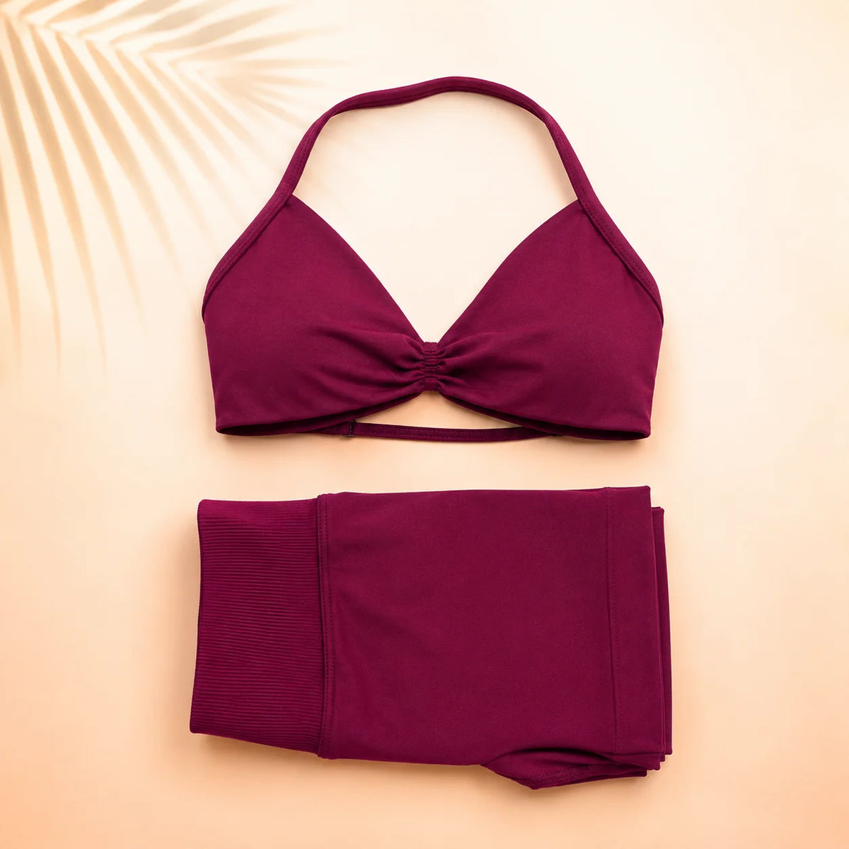 Women Yoga Set Ruched Sports Bra High Waist Shorts 2 Piece Workout Outfit Gym Fitness Activewear Seamless Training Set