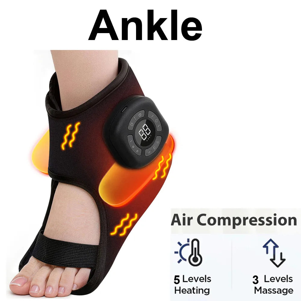 Heating Ankle Massage Belt Electric Hot Compress Vibration Massage Foot Ankle Guard Band Carpal Wrap Support Brace