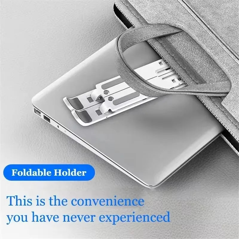 Adjustable Universal Laptop Stand - Non-Slip Foldable Cooling Notebook Holder Base Bracket for Tablet & Phone