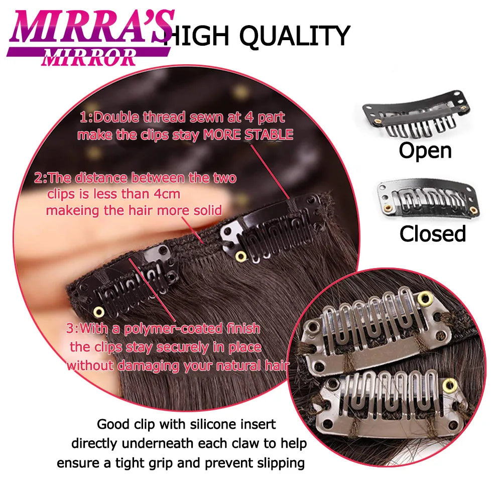 16 Clips in Hair Extensions 24Inchs Long Straight Hairstyle Synthetic Blonde Black Hairpieces Heat Resistant Fake Hair 6Pcs/Set