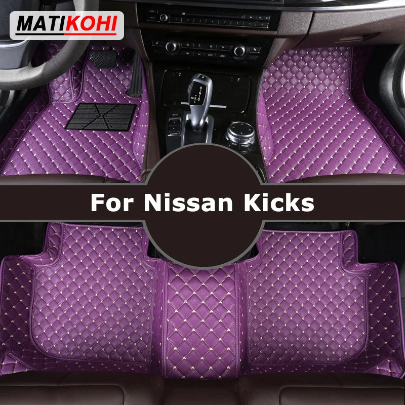 MATIKOHI Custom Car Floor Mats For Nissan Kicks Auto Carpets Foot Coche Accessorie