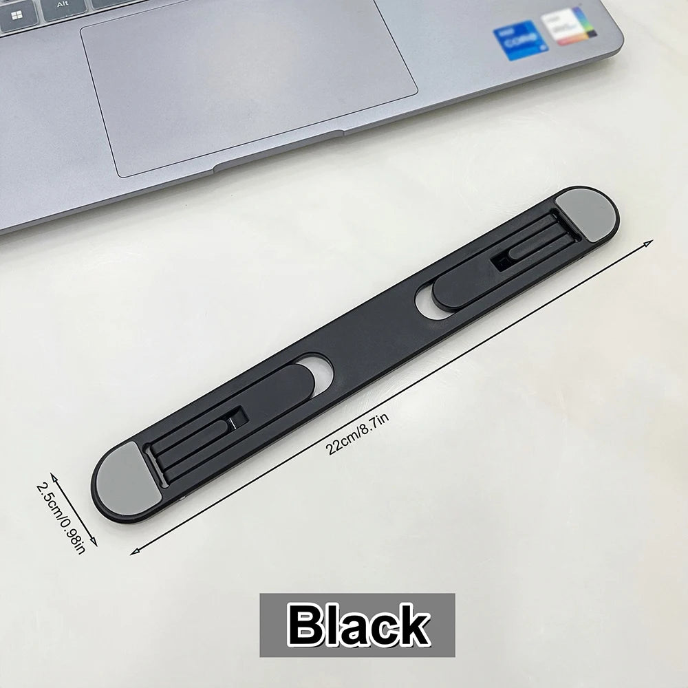 Portable Notebook Support Riser Cooling Bracket Self Adhesive Invisible Folding Laptop Stand for Macbook Lenovo Samsung Notebook