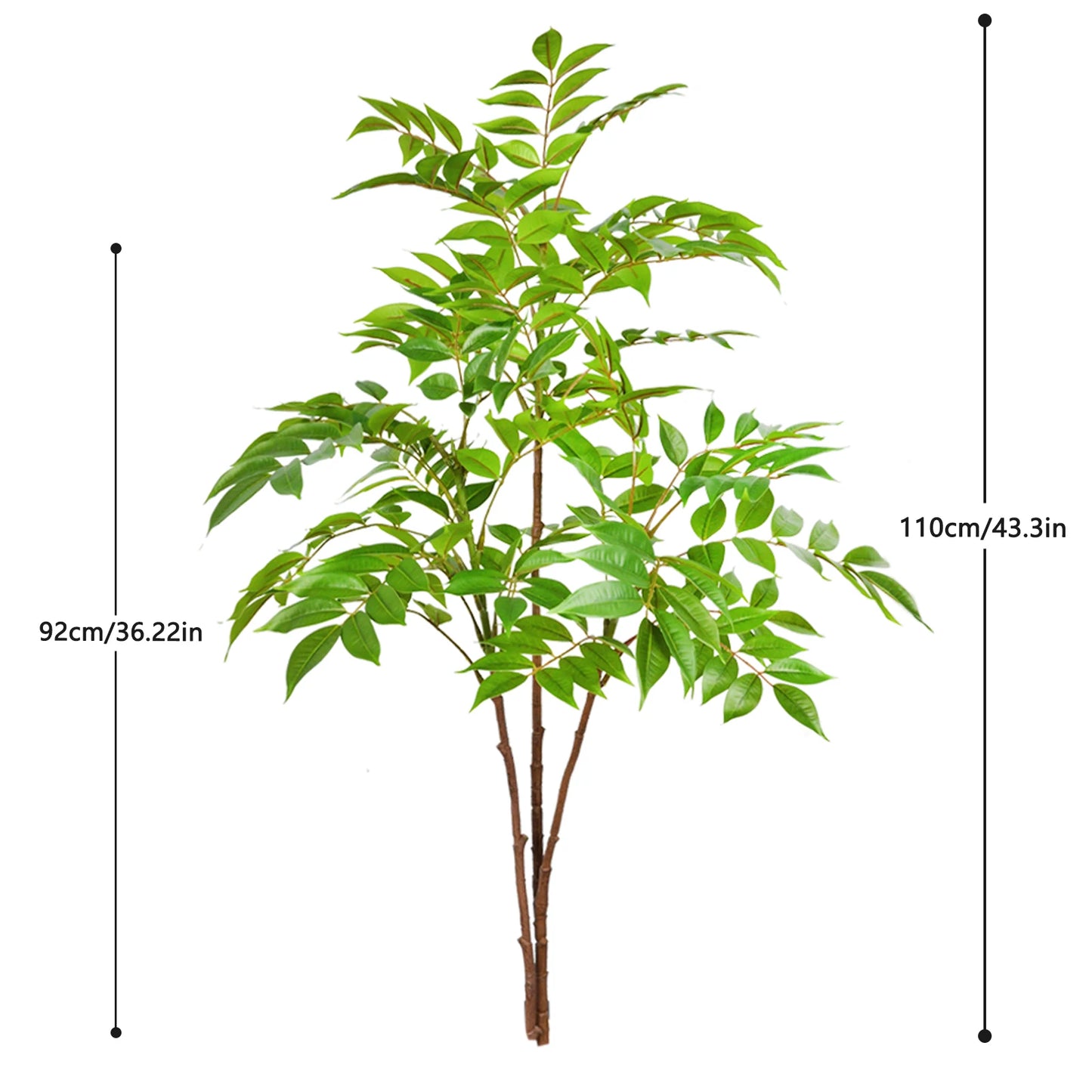 77-135cm (53.1in) Artificial Fiddle Leaf Ficus Fig Plant for Outdoor Courtyard Garden Balcony Indoor Home and Office Decoration