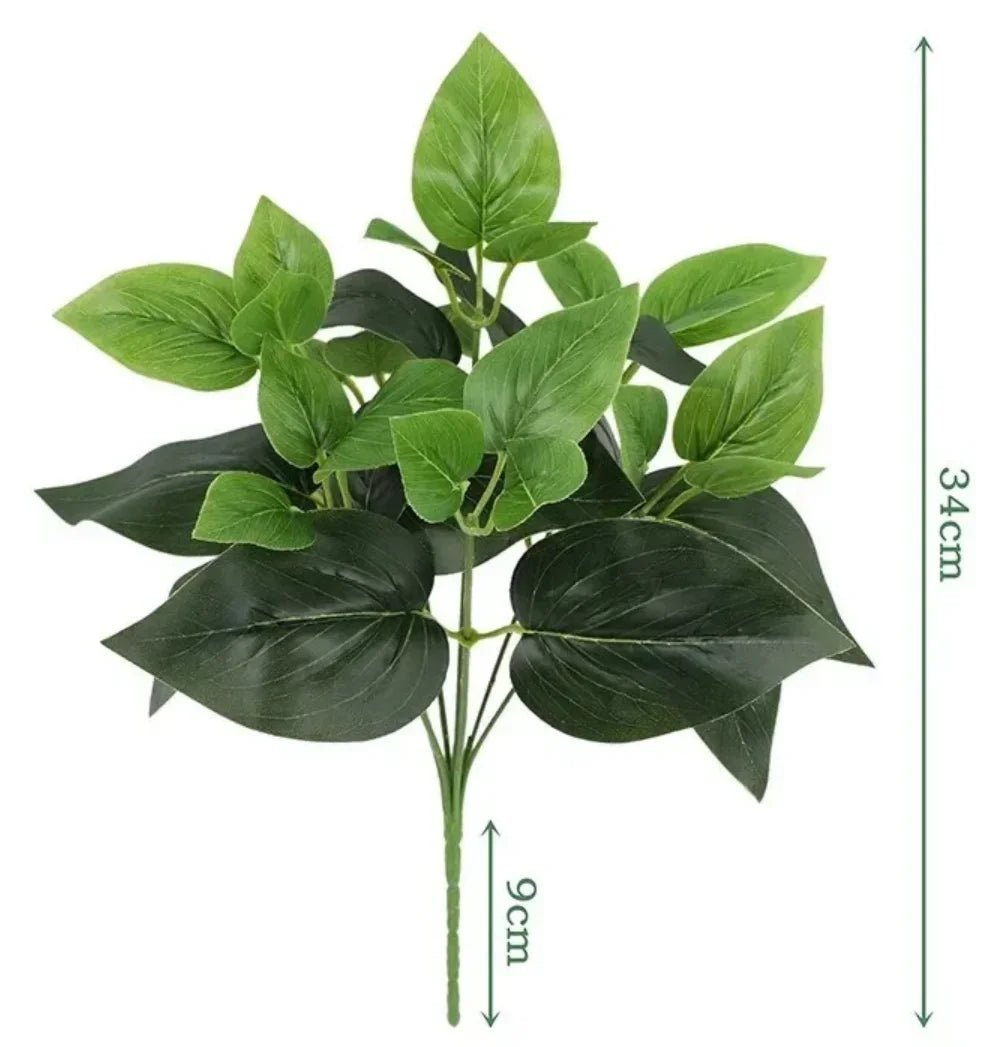 1/3/5pcs Artificial Plant Desktop Decoration Fake Green Plant Accessories Plastic Flowers Outdoor Decoration Wedding