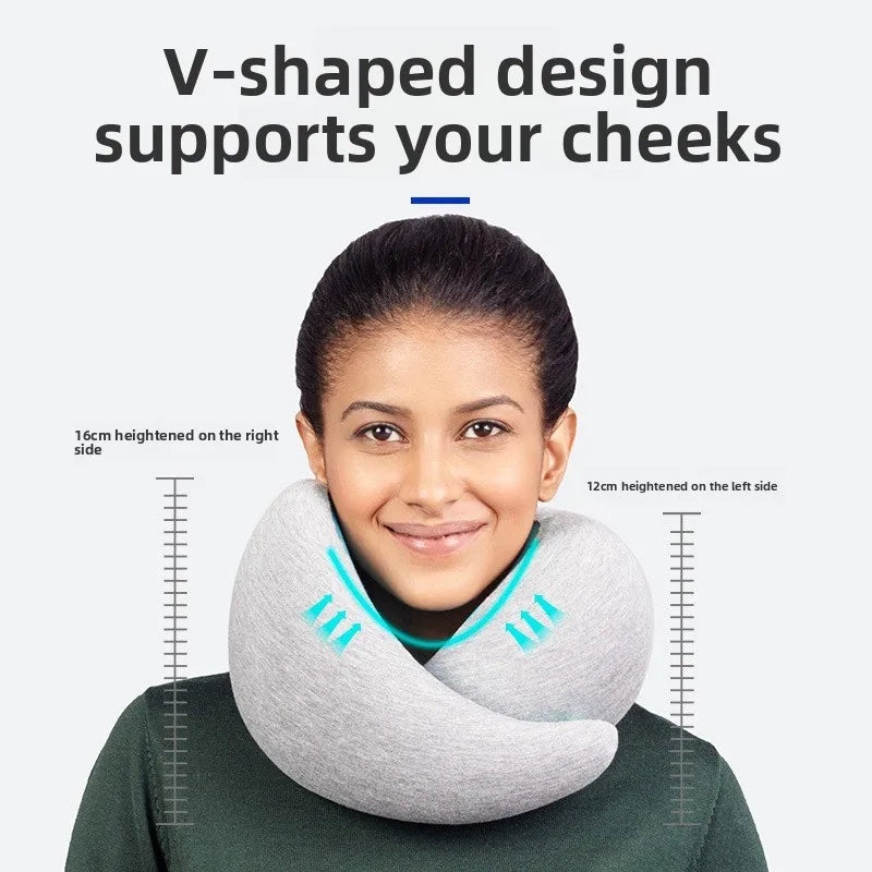 C0Q Travel Neck Pillow 360 Degree Support for Office Nap Airplane Flight Comfortable Portable U Shape Neck Rest