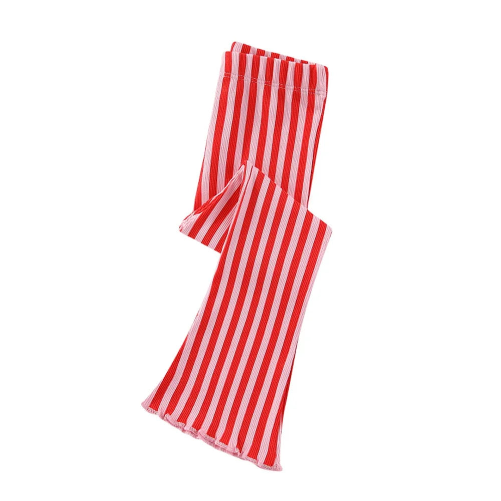 Jumping Meters Girls Flare Pants 2-7T Full Length Striped Pencil Leggings Printed Autumn Trousers Hot Selling Kids Fashion