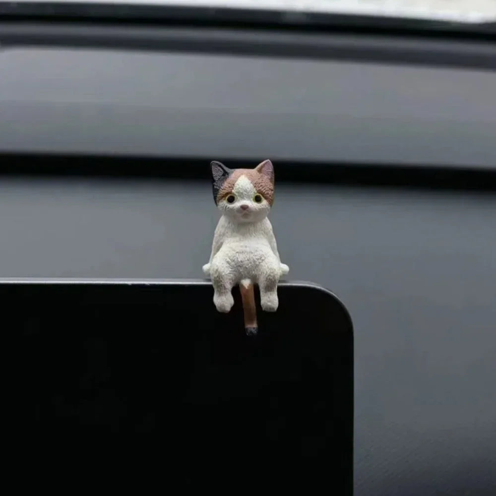 Funny Sleeping Cats Car Dashboard Ornament Adorable PVC Decoration For Car Interior Funny Dashboard Figurine Auto Accessories