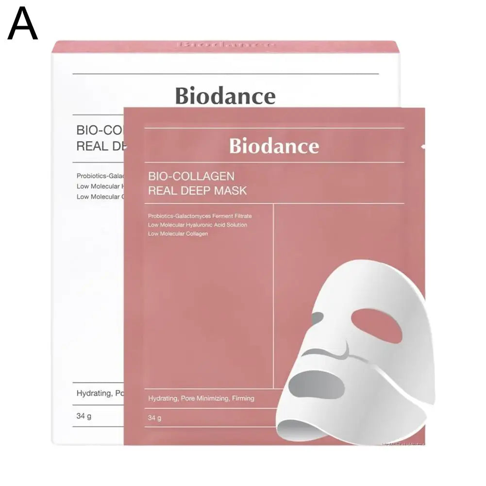 Korean Bio-Collagen Moisturizing Gel Mask Retinol Firming Enhance Skin Elasticity Shrink Pores Barrier Repair Facial Glowing