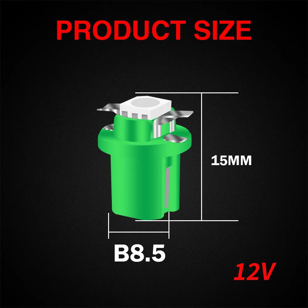 KEIN 10PCS 12V 24V T3 T4.2 T4.7 T5 B8.5D B8.4 B8.4D B8.3 B8.5 T4 509T bX8.4d W3W Led Bulb Instrument Dashboard Car Truck Light