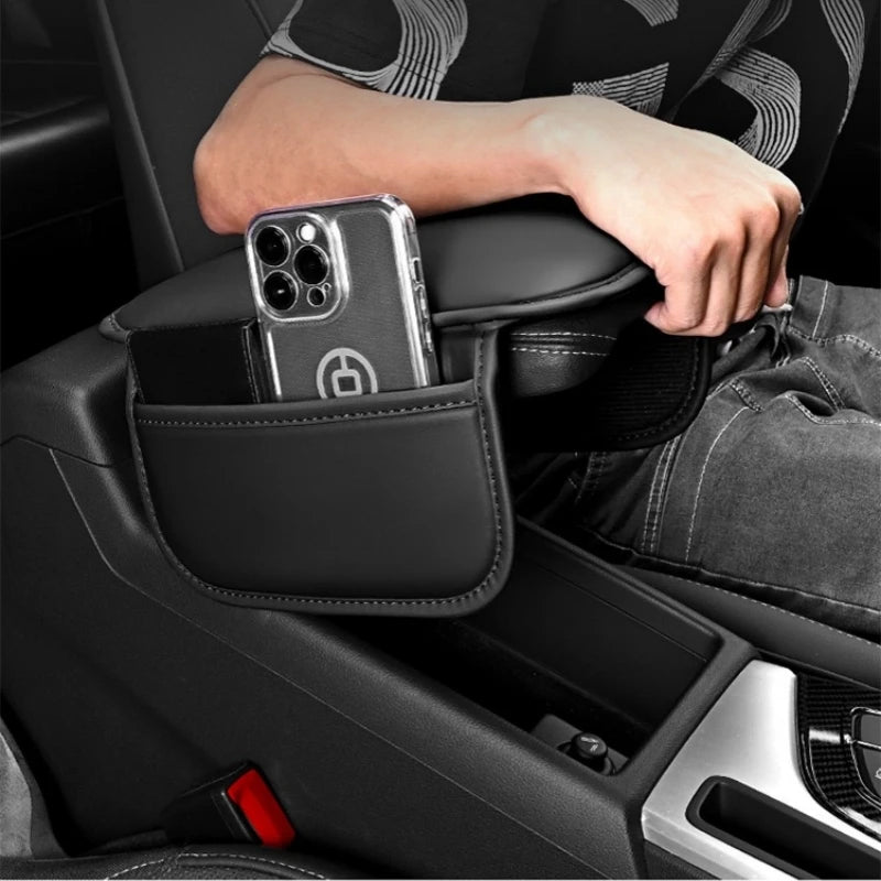 Leather Car Armrest Cushion With Storage Bag for Mazda 2 3 6 5 Atenza CX3 CX5 MX5 CX7 Axela CX30 CX90 CX60 Auto Accessories