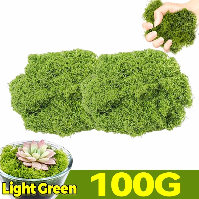 Artificial Green Plants Eternal Life Moss DIY Craft Faux Preserved Plant Moss Lawn Mini Landscape Fake Grass Plant Potting Decor