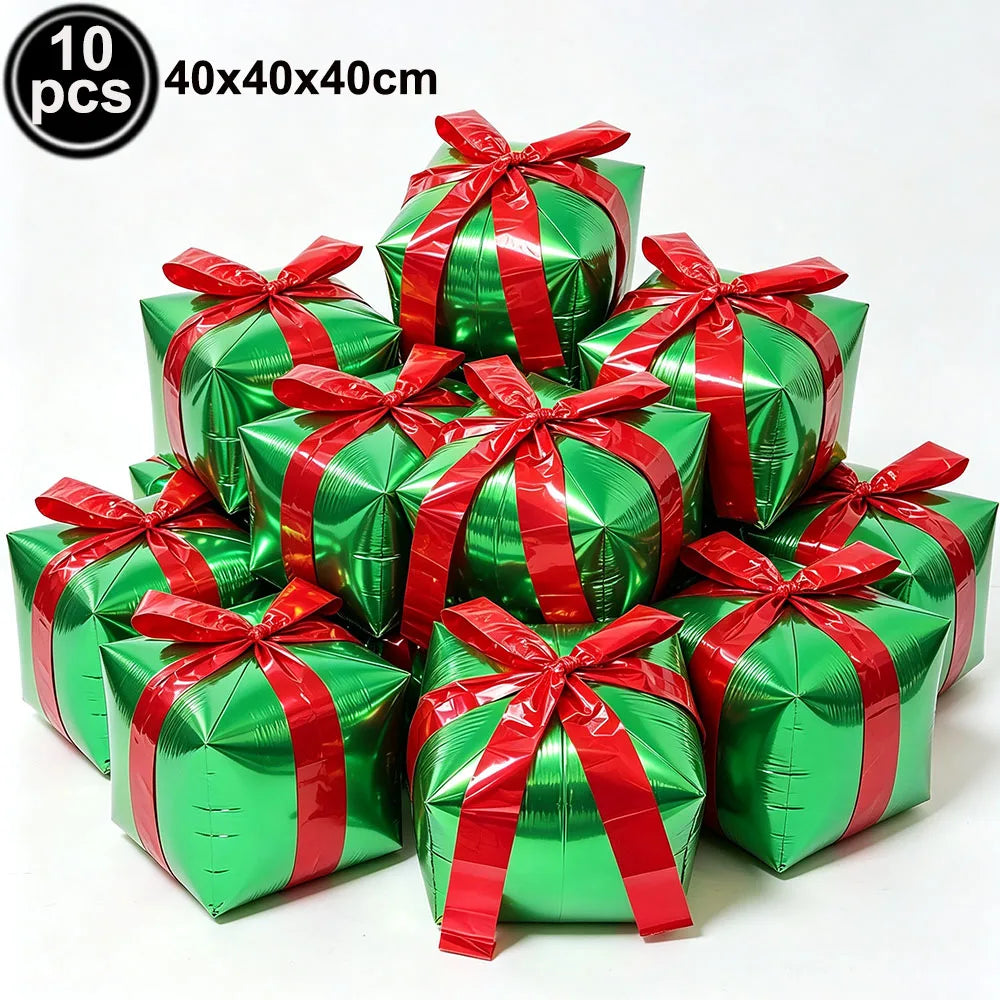 Standing Christmas Santa Claus Foil Balloon Christmas Tree Street Light Balloons Christmas Home Indoor Party Decorations New Yea