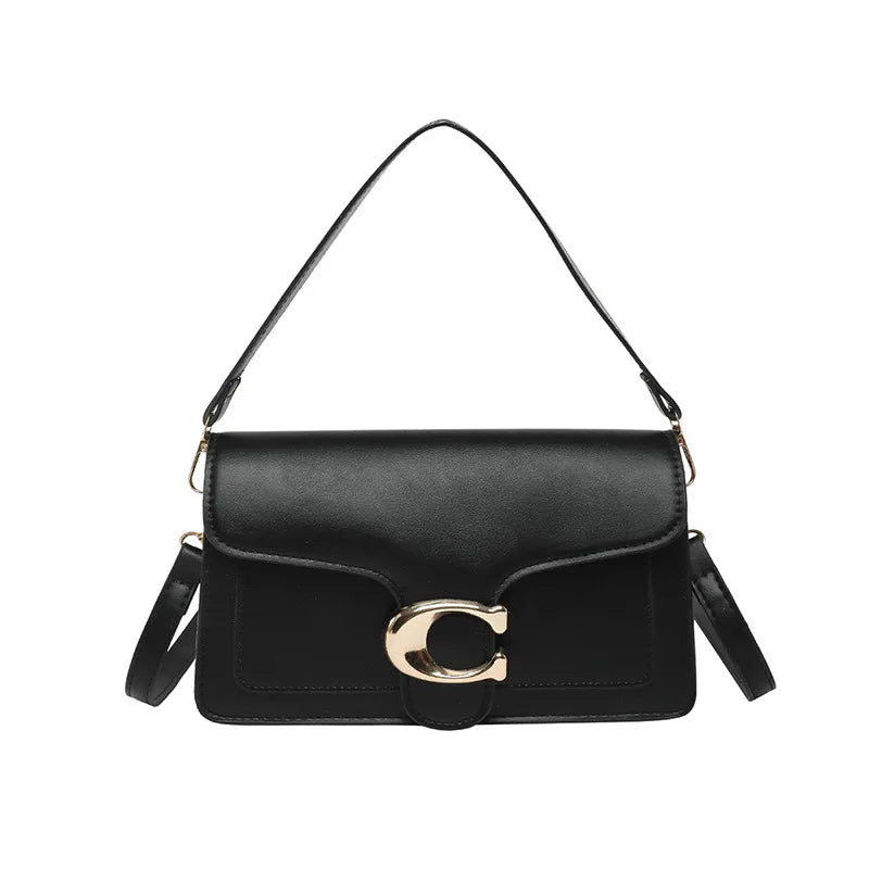 2026 New Niche Luxury Solid Color Tote Bag Retro Simple Square Bag Fashion Versatile Messenger Bag