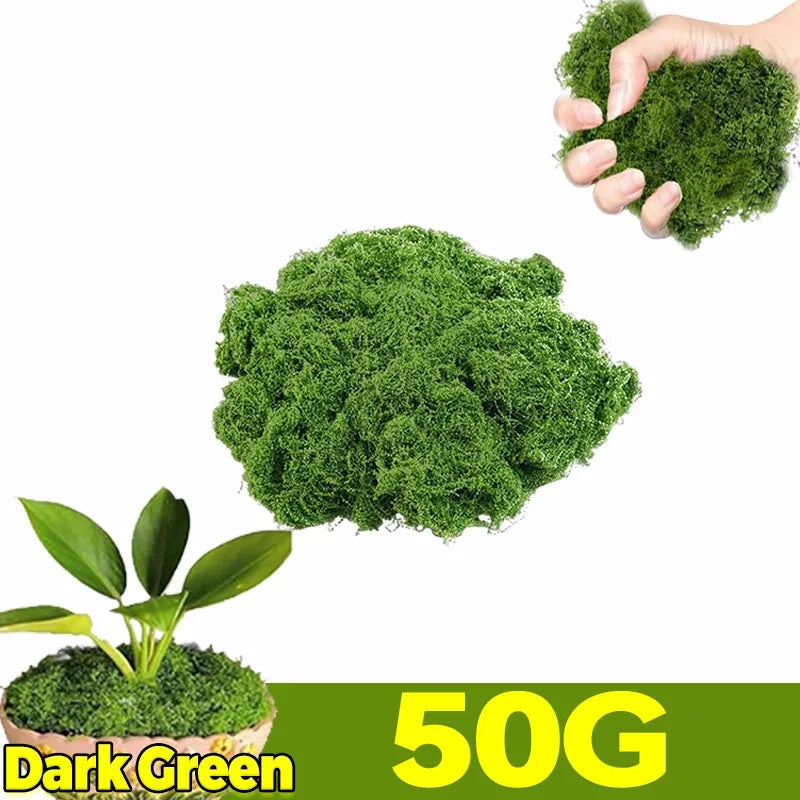 Artificial Green Plants Eternal Life Moss DIY Craft Faux Preserved Plant Moss Lawn Mini Landscape Fake Grass Plant Potting Decor