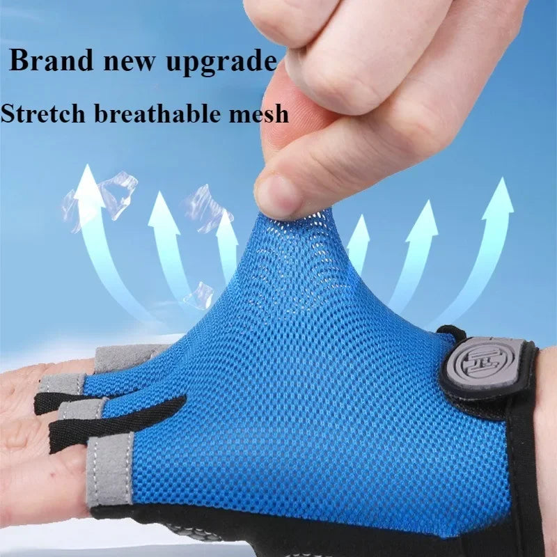 Boxing Gloves for Men Women Fingerless Cycling Motorcyclist Mtb Bicycle Gloves Gym Yoga Fitness Training Exercise Mitten Elastic