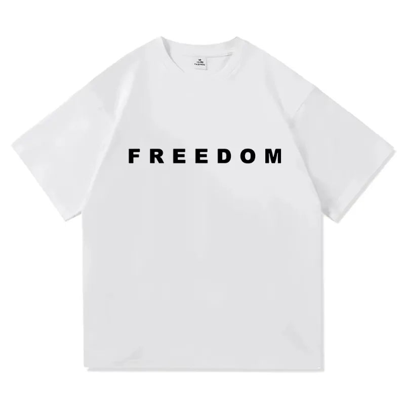 Freedom Charlie Kirk T-shirt Cotton Loose Casual Female/Male Tshirts Unisex Streetwear America American Fashion Women T Shirts