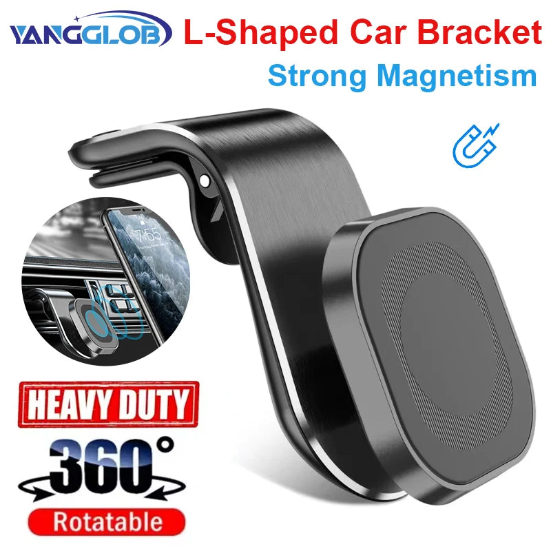 Magnetic Car Phone Holder Stand Air Vent 360° Rotation Car Mount GPS Smartphone Mobile Support Bracket for Any Model Phone