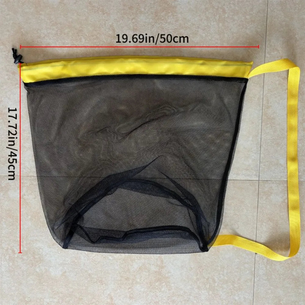 1PC Large Capacity Mesh Beach Toy Storage Bag Portable Breathable Foldable Storage Bag for Travel Outdoor Swimming Bag Organizer