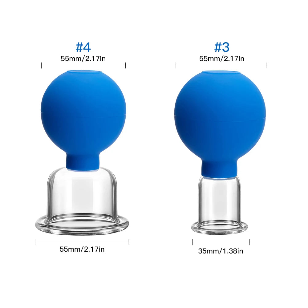 Rubber Face Massager Vacuum Cupping Face Lifting Facial Cups Anti Cellulite Cup Anti-Wrinkle Cupping Therapy Skin Care Beauty