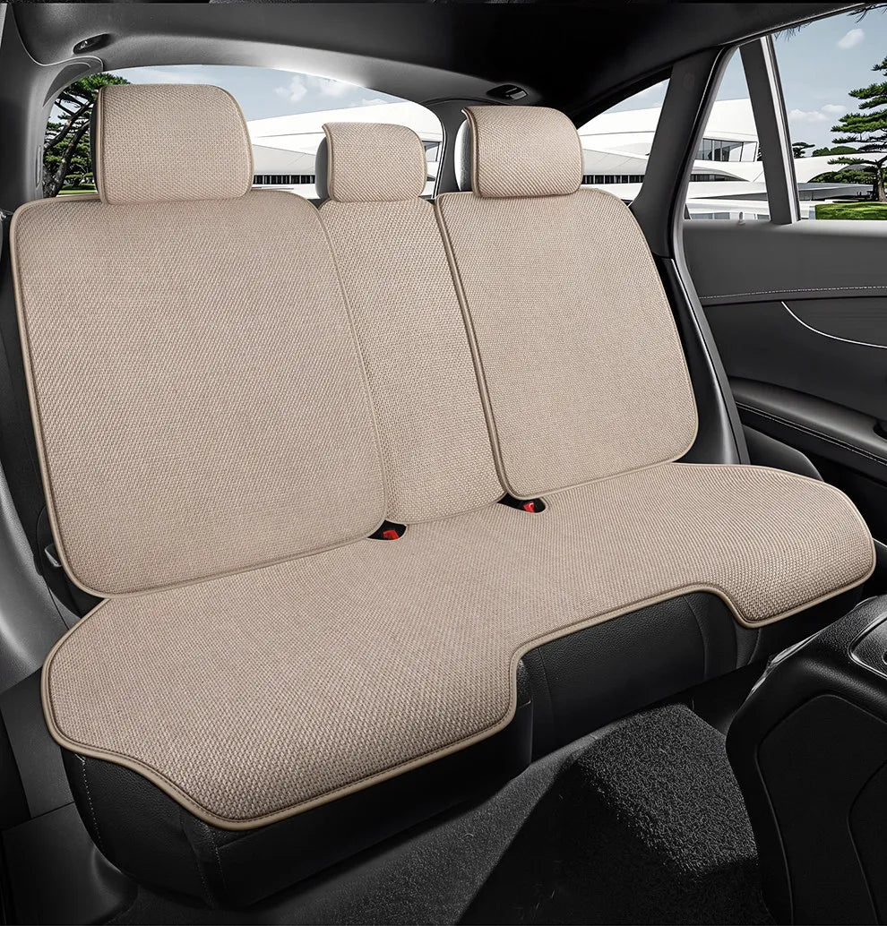 All Season Linen Universal Car Seat Cover Breathable Flax Anti-Slip Cover Car Seats Protection SUV Sedan Seat Cushion