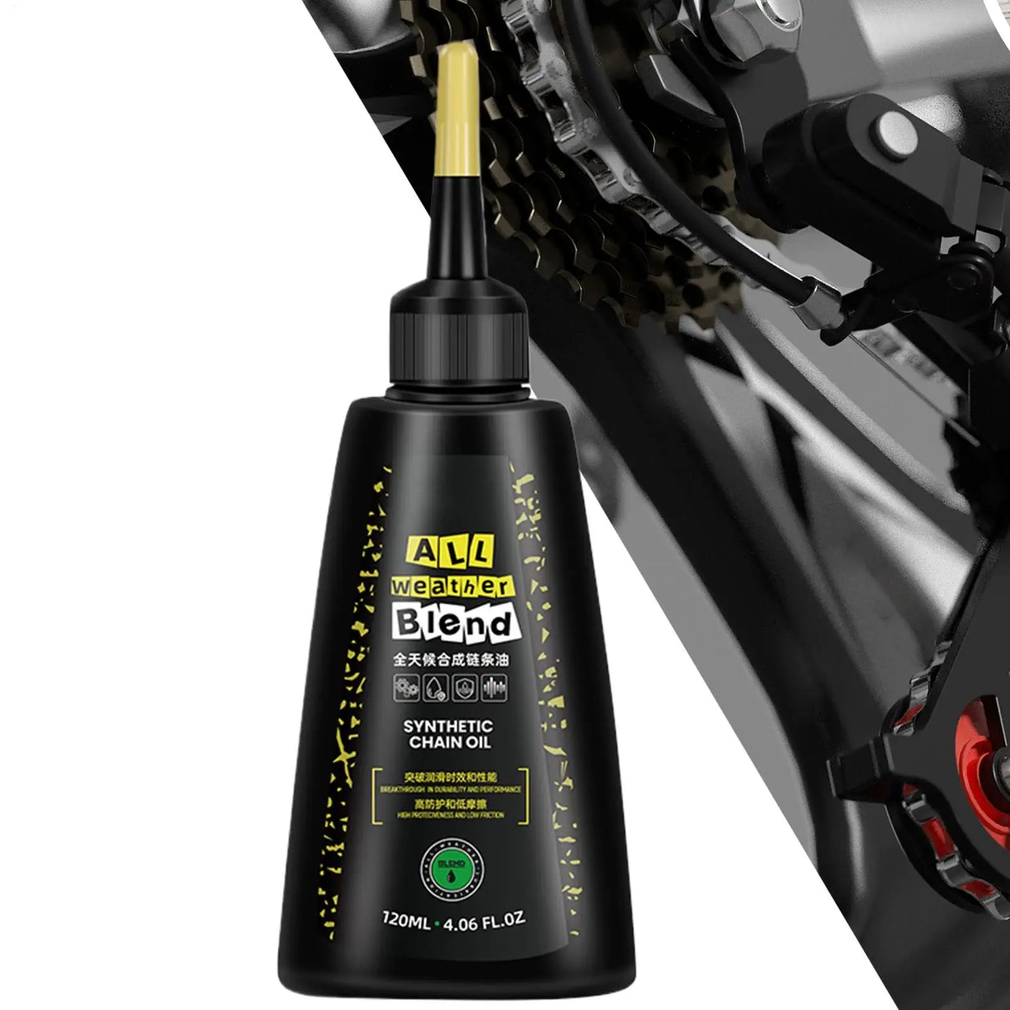 Cycling Chain Lube Synthetic Mountain Cycle Chain Oil Cycle Lubricating Oil All-Purpose All-Weather Bikes Pedal 120ml