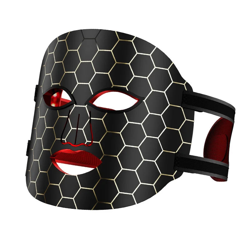 7 Color LED Face Mask Full Face Beauty Device USB-C Rechargeable 5/10/15 Min Timer Adjustable Strap Home Skin Care Mask Portable