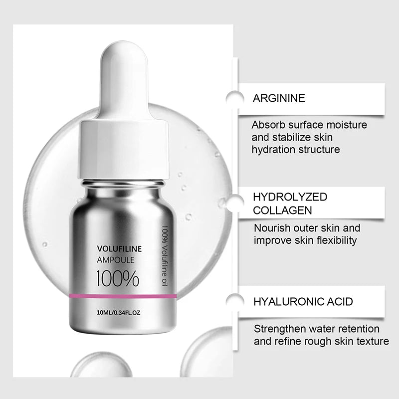100% Volufiline Ampoule Serum 10ml Plumping Firming Moisturizing Serum Deeply Hydrates Improves Fine Lines Refreshes Non-sticky