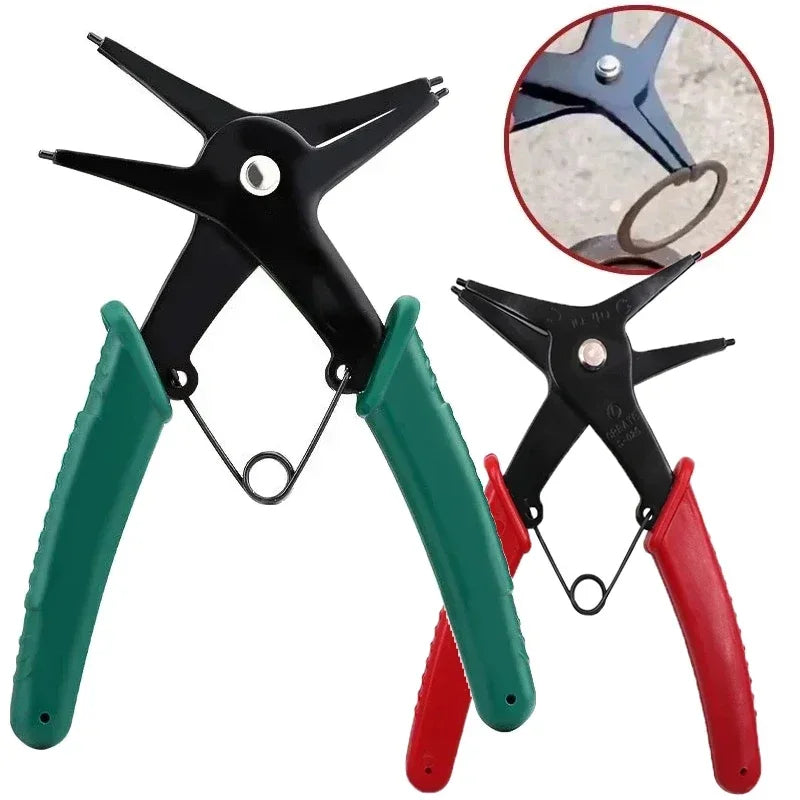 1pc Circlip Pliers 2 in 1 Internal and External Dual Purpose Pliers External Spring Pliers Large Retaining Ring Removal Tool