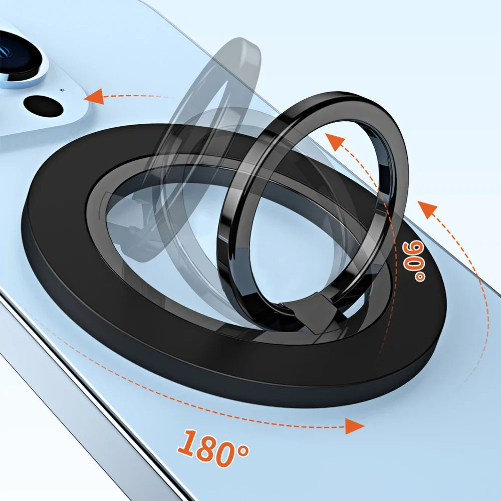 For Tablet Magnetic 2 Sections Simplicity Rotation Ring Phone Handphone Ipad Holder Double Side Silicone